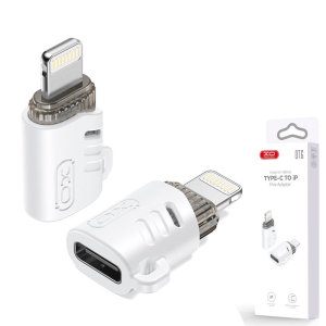 ADATTATORE OTG DA LIGHTNING MASCHIO (NO MFI) A TYPE-C FEMMINA COLORE BIANCO XO NB256E BLISTER