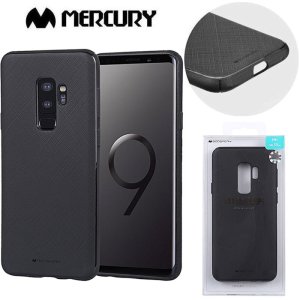 CUSTODIA per SAMSUNG GALAXY S9 PLUS (SM-G965) IN GEL TPU SILICONE COLORE NERO ALTA QUALITA' MERCURY STYLE LUX BLISTER