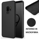 CUSTODIA per SAMSUNG GALAXY S9 PLUS (SM-G965) IN SILICONE CON EFFETTO SOFT TOUCH ED INTERNO IN MICROFIBRA COLORE NERO