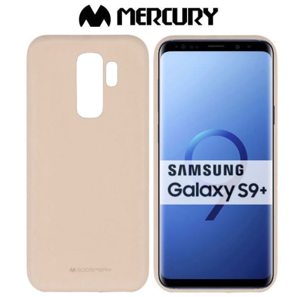 CUSTODIA per SAMSUNG GALAXY S9 PLUS (SM-G965) IN GEL TPU SILICONE COLORE SABBIA ALTA QUALITA' MERCURY SOFT BLISTER