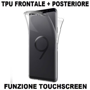 CUSTODIA per SAMSUNG GALAXY S9 PLUS (SM-G965) IN GEL TPU SILICONE FRONTALE + POSTERIORE ULTRA SLIM 0,3mm TRASPARENTE