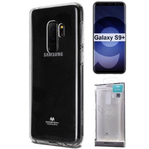CUSTODIA per SAMSUNG GALAXY S9 PLUS (SM-G965) IN GEL TPU SILICONE TRASPARENTE ALTA QUALITA' MERCURY BLISTER