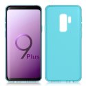 CUSTODIA per SAMSUNG GALAXY S9 PLUS (SM-G965) IN GEL TPU SILICONE COLORE AZZURRO TRASPARENTE