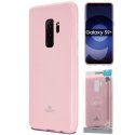 CUSTODIA per SAMSUNG GALAXY S9 PLUS (SM-G965) IN GEL TPU SILICONE COLORE ROSA LUCIDO CON GLITTER ALTA QUALITA' MERCURY BLISTER