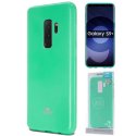 CUSTODIA per SAMSUNG GALAXY S9 PLUS (SM-G965) IN GEL TPU SILICONE COLORE VERDE ACQUA LUCIDO CON GLITTER ALTA QUALITA' MERCURY