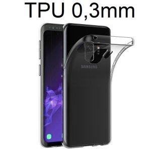CUSTODIA per SAMSUNG GALAXY S9 PLUS (SM-G965) IN GEL TPU SILICONE ULTRA SLIM 0,3mm TRASPARENTE