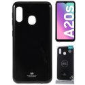 CUSTODIA per SAMSUNG GALAXY A20s (SM-A207F) IN GEL TPU SILICONE COLORE NERO LUCIDO ALTA QUALITA' MERCURY BLISTER