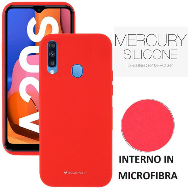 CUSTODIA per SAMSUNG GALAXY A20s (SM-A207F) IN SILICONE CON INTERNO IN MICROFIBRA COLORE ROSSO ALTA QUALITA' MERCURY BLISTER CUSTODIA per SAMSUNG GALAXY A20s (SM-A207F) IN SILICONE CON INTERNO IN MICROFIBRA COLORE ROSSO ALTA QUALITA' MERCURY BLISTER