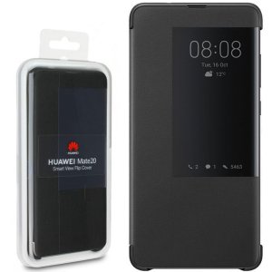 CUSTODIA ORIGINALE per HUAWEI MATE 20 - FLIP ORIZZONTALE VIEW COVER CON FINESTRA ACCESSO RAPIDO NOTIFICHE COLORE NERO