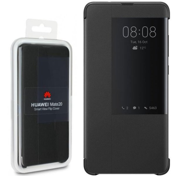 CUSTODIA ORIGINALE per HUAWEI MATE 20 - FLIP ORIZZONTALE VIEW COVER CON FINESTRA ACCESSO RAPIDO NOTIFICHE COLORE NERO CUSTODIA ORIGINALE per HUAWEI MATE 20 - FLIP ORIZZONTALE VIEW COVER CON FINESTRA ACCESSO RAPIDO NOTIFICHE COLORE NERO