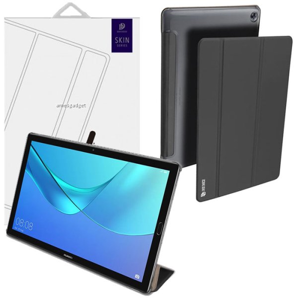 CUSTODIA per HUAWEI MEDIAPAD M5 8 (8.4") - FLIP ORIZZONTALE SIMILPELLE CON STAND E PARTE POSTERIORE TRASPARENTE COLORE GRIGIO CUSTODIA per HUAWEI MEDIAPAD M5 8 (8.4") - FLIP ORIZZONTALE SIMILPELLE CON STAND E PARTE POSTERIORE TRASPARENTE COLORE GRIGIO