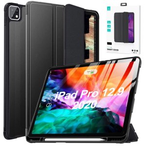 CUSTODIA per APPLE IPAD PRO 12.9" (2018/2020/2021) - FLIP ORIZZONTALE IPO12YT01 USAMS CHIUSURA MAGNETICA E INTERNO IN TPU NERO