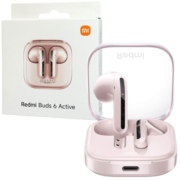 AURICOLARI BLUETOOTH 5.4 XIAOMI REDMI BUDS 6 ACTIVE CON SUPPORTO PER GOOGLE FAST PAIR COLORE ROSA BHR8395GL