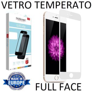 PELLICOLA per HUAWEI P10 LITE IN VETRO TEMPERATO FULL FACE 9H 0,33mm CON CORNICE COLORE BIANCO MYSCREEN LITE BLISTER