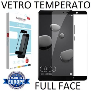 PELLICOLA per HUAWEI MATE 10 IN VETRO TEMPERATO FULL FACE 9H 0,33mm CON CORNICE COLORE NERO MYSCREEN LITE BLISTER