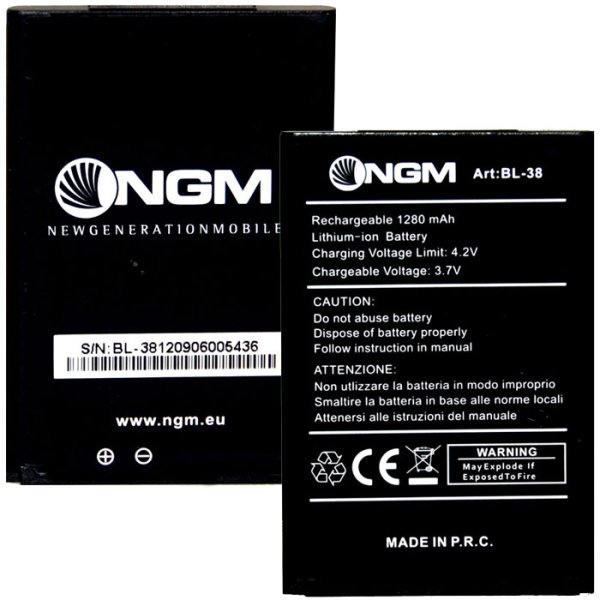 BATTERIA ORIGINALE per WEMOVE ACTION - 1280 mAh LI-ION BL-38 BULK