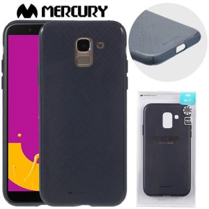 CUSTODIA per SAMSUNG GALAXY J6 2018 (SM-J600F) IN GEL TPU SILICONE COLORE BLU ALTA QUALITA' MERCURY STYLE LUX BLISTER