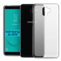 CUSTODIA per SAMSUNG GALAXY J6 2018 (SM-J600F) IN GEL TPU SILICONE COLORE BIANCO TRASPARENTE