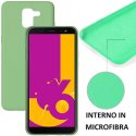 CUSTODIA per SAMSUNG GALAXY J6 2018 (SM-J600F) IN SILICONE CON EFFETTO SOFT TOUCH ED INTERNO IN MICROFIBRA COLORE VERDE ACQUA
