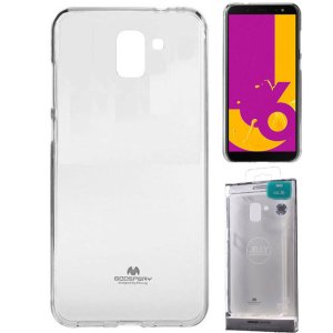 CUSTODIA per SAMSUNG GALAXY J6 2018 (SM-J600F) IN GEL TPU SILICONE TRASPARENTE ALTA QUALITA' MERCURY BLISTER