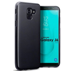 CUSTODIA per SAMSUNG GALAXY J6 2018 (SM-J600F) IN GEL TPU SILICONE COLORE NERO
