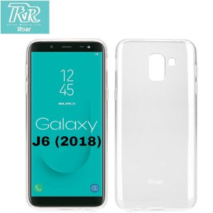 CUSTODIA per SAMSUNG GALAXY J6 2018 (SM-J600F) IN GEL TPU SILICONE TRASPARENTE ALTA QUALITA' ROAR COLORFUL