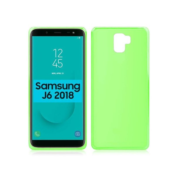 CUSTODIA per SAMSUNG GALAXY J6 2018 (SM-J600F) IN GEL TPU SILICONE COLORE VERDE TRASPARENTE CUSTODIA per SAMSUNG GALAXY J6 2018 (SM-J600F) IN GEL TPU SILICONE COLORE VERDE TRASPARENTE