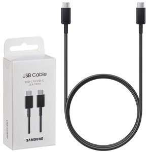 CAVO TYPE-C / TYPE-C (MAX 60W, 3A) ORIGINALE SAMSUNG EP-DX310JBEGEU LUNGHEZZA 1,8 MT COLORE NERO BLISTER