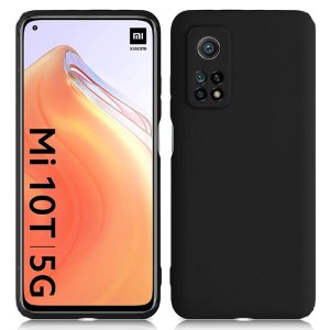 CUSTODIA per XIAOMI MI 10T 5G, MI 10T PRO 5G IN GEL TPU SILICONE SLIM COLORE NERO SATINATO