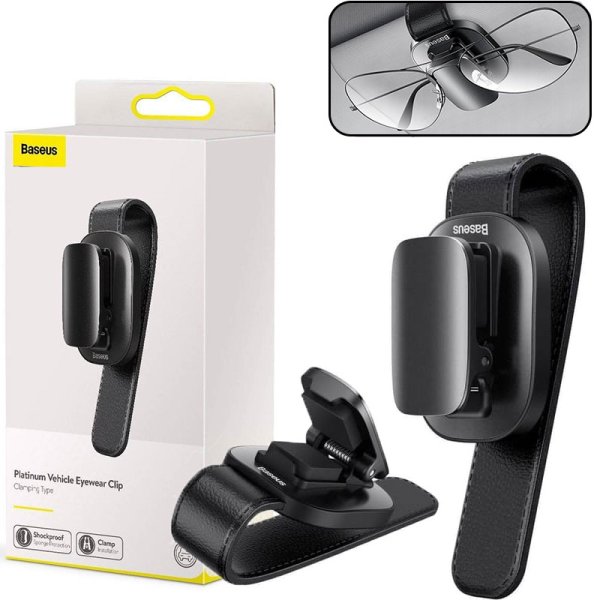 SUPPORTO A PINZA DA ALETTA PARASOLE AUTO PER OCCHIALI, CARTE DI CREDITO, SCONTRINI COLORE NERO ACYJN-B01 BASEUS SUPPORTO A PINZA DA ALETTA PARASOLE AUTO PER OCCHIALI, CARTE DI CREDITO, SCONTRINI COLORE NERO ACYJN-B01 BASEUS