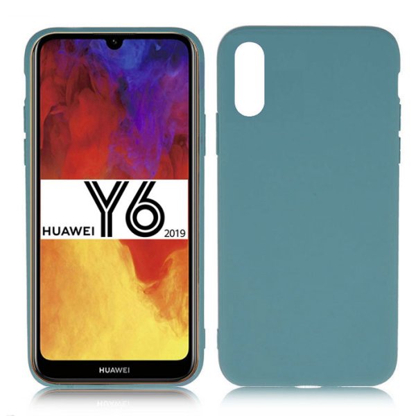 CUSTODIA per HUAWEI Y6 2019 IN GEL TPU SILICONE SLIM COLORE PETROLIO SATINATO CUSTODIA per HUAWEI Y6 2019 IN GEL TPU SILICONE SLIM COLORE PETROLIO SATINATO