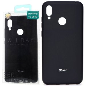CUSTODIA per HUAWEI Y6 2019, Y6s (2019), HONOR 8A IN GEL TPU SILICONE COLORE NERO ALTA QUALITA' ROAR COLORFUL - ATTENZIONE..