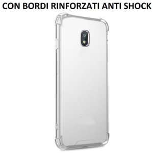 CUSTODIA per SAMSUNG SM-J330 GALAXY J3 (2017) IN GEL TPU SILICONE TRASPARENTE SLIM 0,5mm CON BORDI RINFORZATI ANTI SHOCK