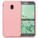 CUSTODIA per SAMSUNG SM-J330 GALAXY J3 (2017) IN GEL TPU SILICONE SLIM 0,4mm COLORE ROSA SATINATO