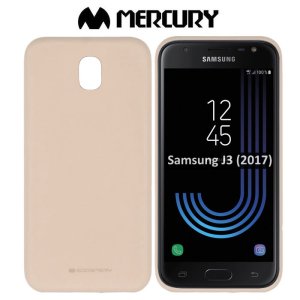 CUSTODIA per SAMSUNG SM-J330 GALAXY J3 (2017) IN GEL TPU SILICONE COLORE SABBIA ALTA QUALITA' MERCURY SOFT BLISTER