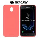 CUSTODIA per SAMSUNG SM-J330 GALAXY J3 (2017) IN GEL TPU SILICONE COLORE ROSA ALTA QUALITA' MERCURY SOFT BLISTER