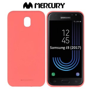 CUSTODIA per SAMSUNG SM-J330 GALAXY J3 (2017) IN GEL TPU SILICONE COLORE ROSA ALTA QUALITA' MERCURY SOFT BLISTER