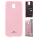 CUSTODIA per SAMSUNG SM-J330 GALAXY J3 (2017) IN GEL TPU SILICONE COLORE ROSA LUCIDO CON GLITTER ALTA QUALITA' MERCURY BLISTER
