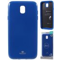 CUSTODIA per SAMSUNG SM-J330 GALAXY J3 (2017) IN GEL TPU SILICONE COLORE BLU LUCIDO CON GLITTER ALTA QUALITA' MERCURY BLISTER CUSTODIA per SAMSUNG SM-J330 GALAXY J3 (2017) IN GEL TPU SILICONE COLORE BLU LUCIDO CON GLITTER ALTA QUALITA' MERCURY BLISTER