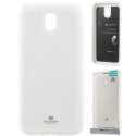 CUSTODIA per SAMSUNG SM-J330 GALAXY J3 (2017) IN GEL TPU SILICONE COLORE BIANCO LUCIDO CON GLITTER ALTA QUALITA' MERCURY BLISTER