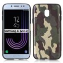 CUSTODIA per SAMSUNG SM-J330 GALAXY J3 (2017) IN GEL TPU SILICONE CON FANTASIA MILITARE COLORE VERDE
