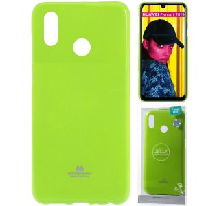 CUSTODIA per HUAWEI P SMART 2019, HONOR 10 LITE IN GEL TPU SILICONE COLORE VERDE LUCIDO ALTA QUALITA' MERCURY BLISTER