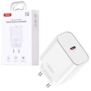 CARICATORE DA RETE 20W CON 1 PORTA TYPE-C (QUICK CHARGER) COLORE BIANCO CE32 XO BLISTER