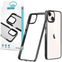 CUSTODIA per APPLE IPHONE 13, IPHONE 14 (6.1") IN TPU SILICONE TRASPARENTE CON CORNICE IN PC COLORE NERO HYBRID ENVIRO