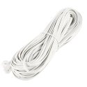 CAVO TELEFONICO 6P4C MASCHIO/MASCHIO LUNGHEZZA 20 MT. COLORE BIANCO