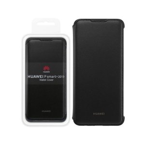CUSTODIA ORIGINALE per HUAWEI HONOR 20 LITE, P SMART PLUS 2019, HONOR 20e - FLIP COVER ORIZZONTALE PELLE NERA 51992977 BLISTER