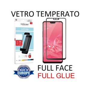PELLICOLA per OPPO A3 (6.2") - IN VETRO TEMPERATO FULL FACE 9H - FULL GLUE 0,33mm CON CORNICE COLORE NERO MYSCREEN LITE