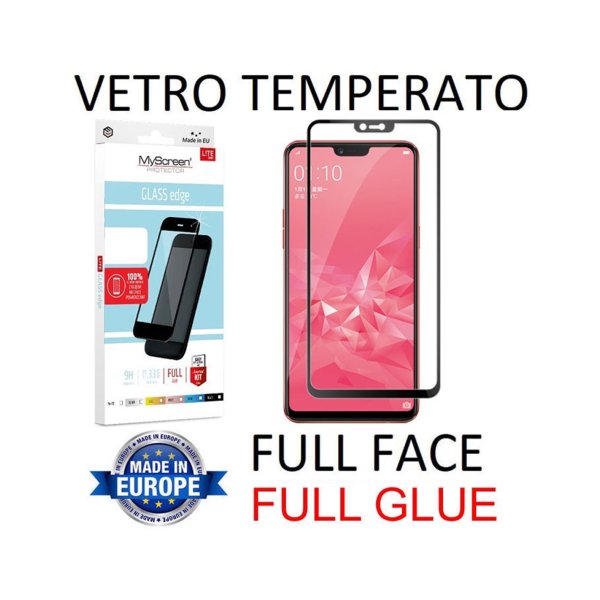 PELLICOLA per OPPO A3 (6.2") - IN VETRO TEMPERATO FULL FACE 9H - FULL GLUE 0,33mm CON CORNICE COLORE NERO MYSCREEN LITE PELLICOLA per OPPO A3 (6.2") - IN VETRO TEMPERATO FULL FACE 9H - FULL GLUE 0,33mm CON CORNICE COLORE NERO MYSCREEN LITE