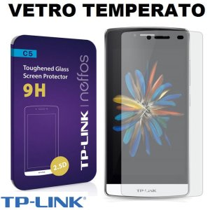 PELLICOLA ORIGINALE per TP-LINK NEFFOS C5 (5") - PROTEGGI DISPLAY VETRO TEMPERATO 9H 2.5D BLISTER