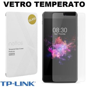 PELLICOLA ORIGINALE per TP-LINK NEFFOS X1 LITE (5") - PROTEGGI DISPLAY VETRO TEMPERATO 9H 2.5D BLISTER